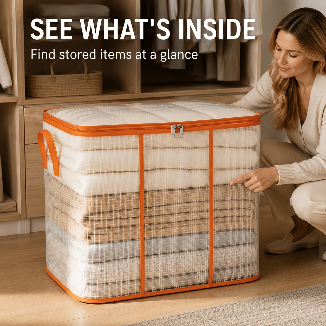 Winter Clothing Organizer - PVC Storage Bag For Clothes And