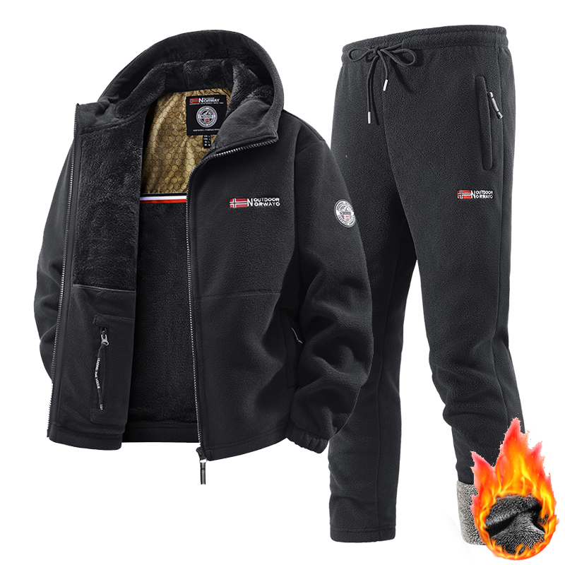 Winter Wear Clothes - New Winter Sportswear Set Mens Retro