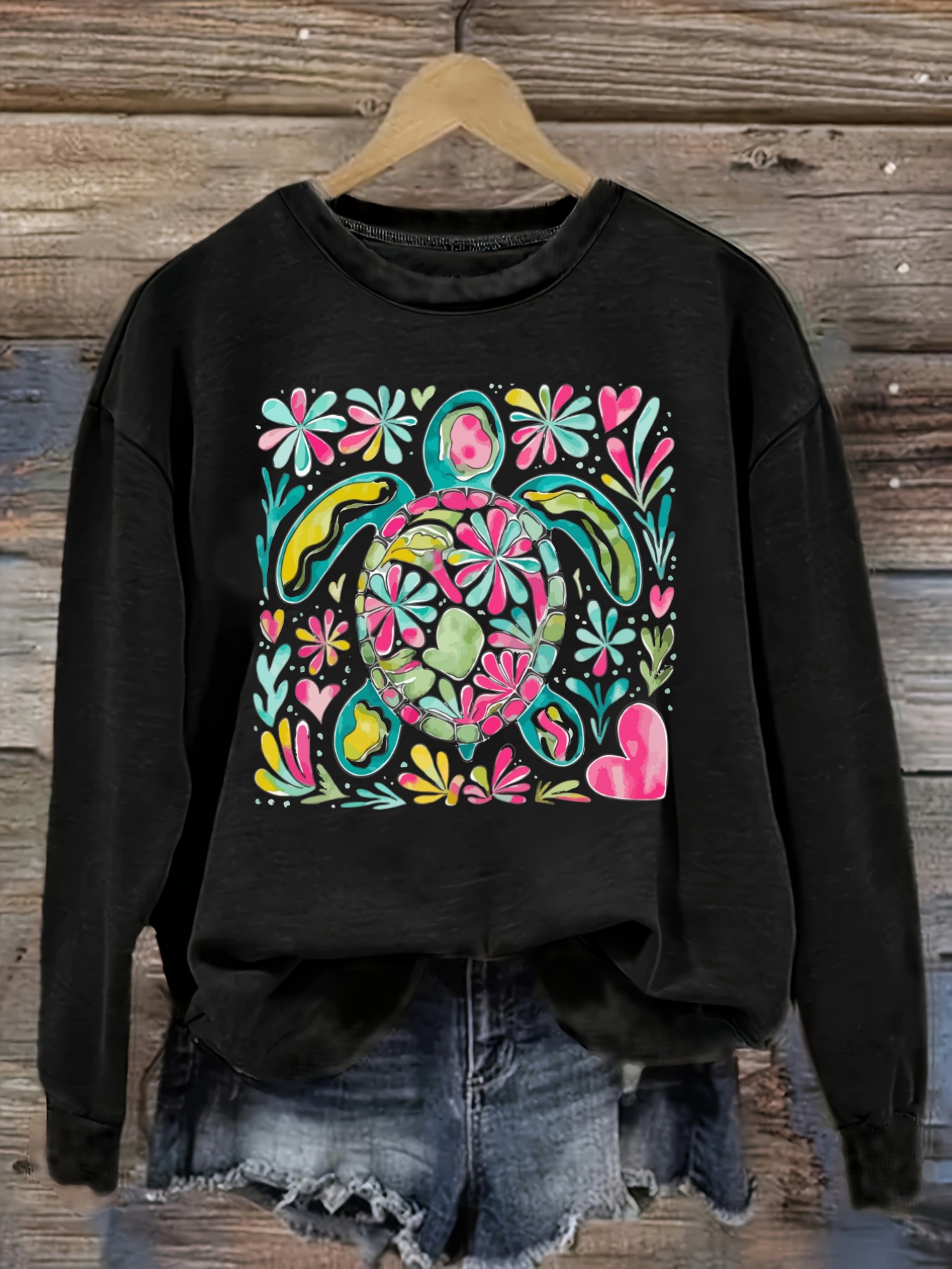 Winter Clothing Color - Women's Casual Long Sleeve Crew Neck