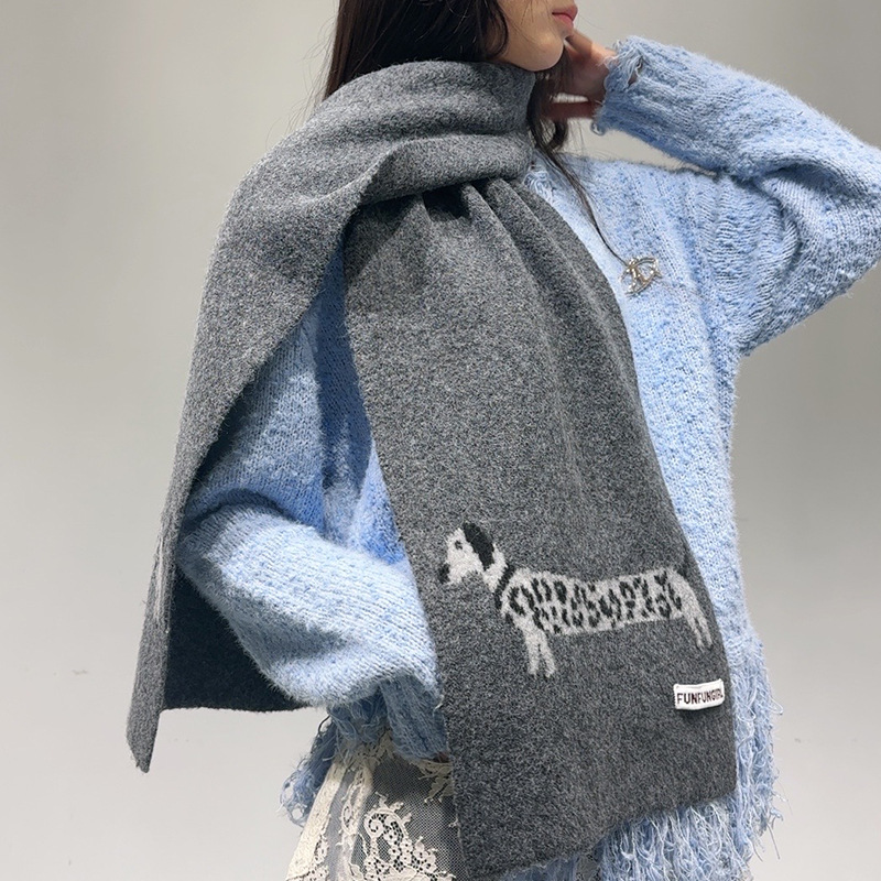 Winter Clothing Korea - Korean Version Wool Blend Puppy Jacquard