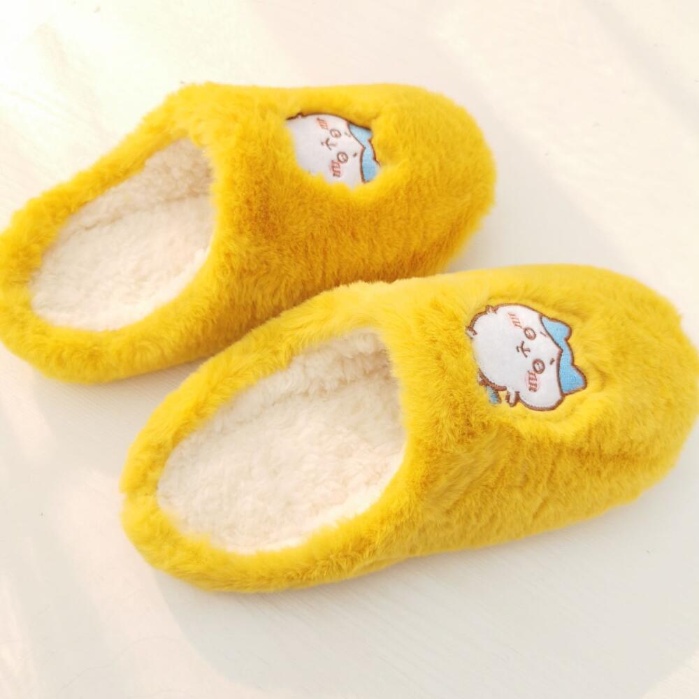 Winter Clothing Anime - Cartoon Home Plush Slippers Chiikawa Kawaii