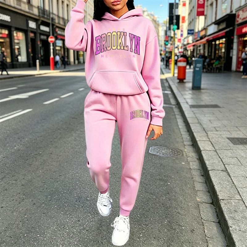 Clothing Style Winter - Casual Women's Outfits Print Hooded Sweatshirt