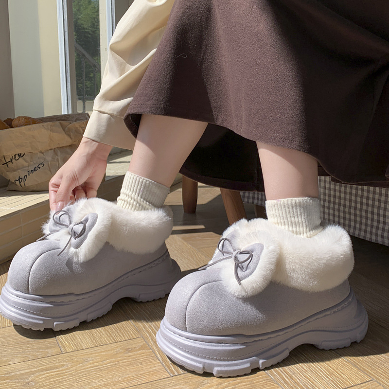 Warm Faux Fur Fluffy Slippers  - Winter Clothing Korea recension och pris