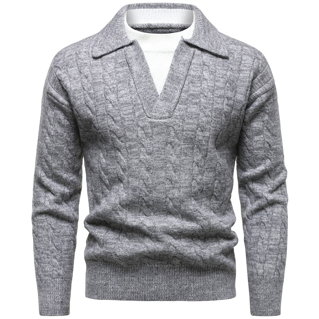 British Style Henry V-Neck Swe - Wool Blend Coat recension och pris