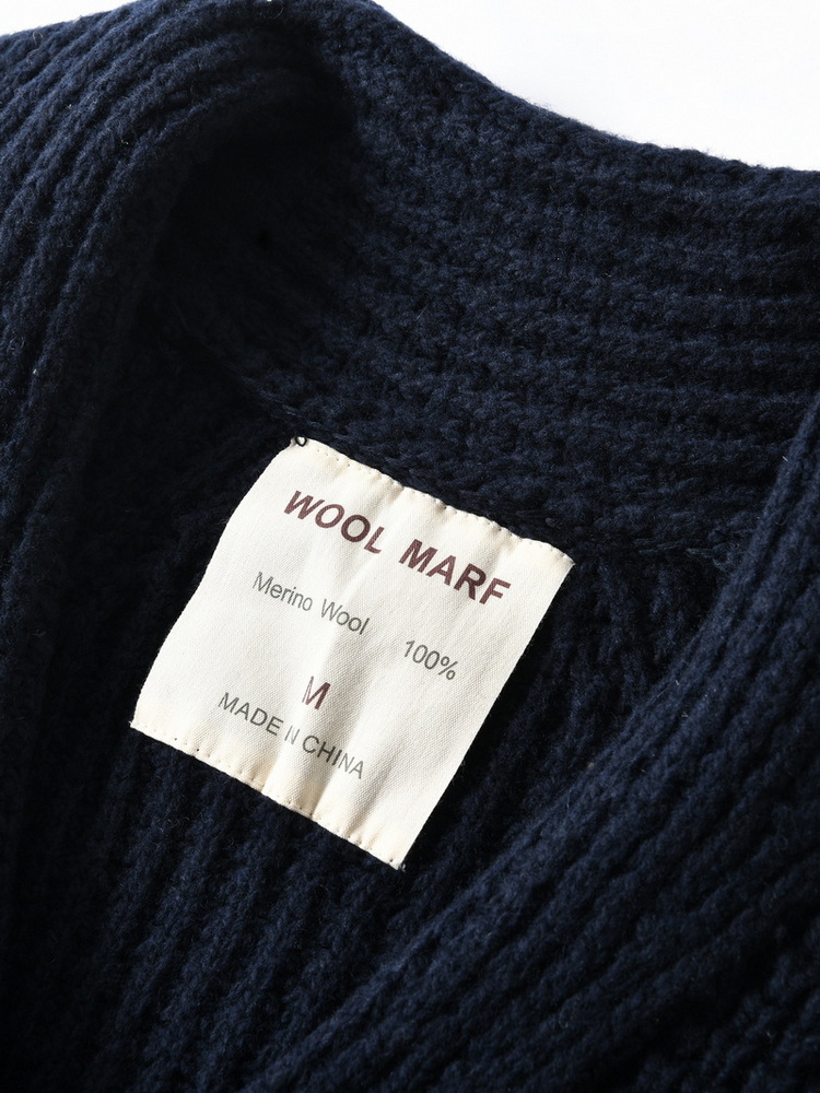 Eu Vintage 100% Wool Chunky Kn - Wool Blend Coat recension och pris