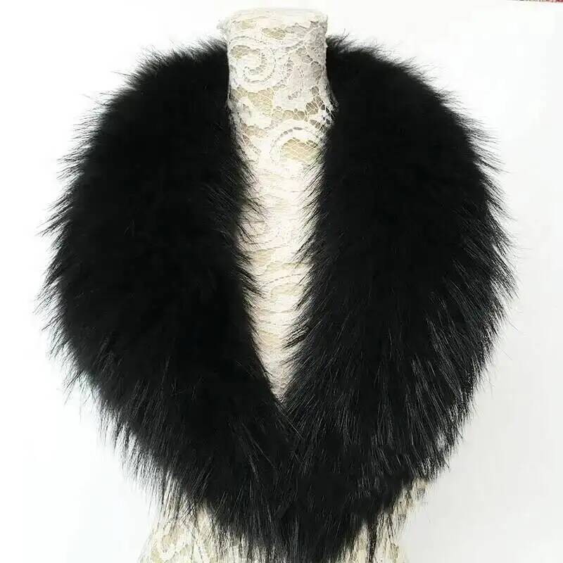 Natural Raccoon Fur Collar Rea - Winter Clothing Color recension och pris