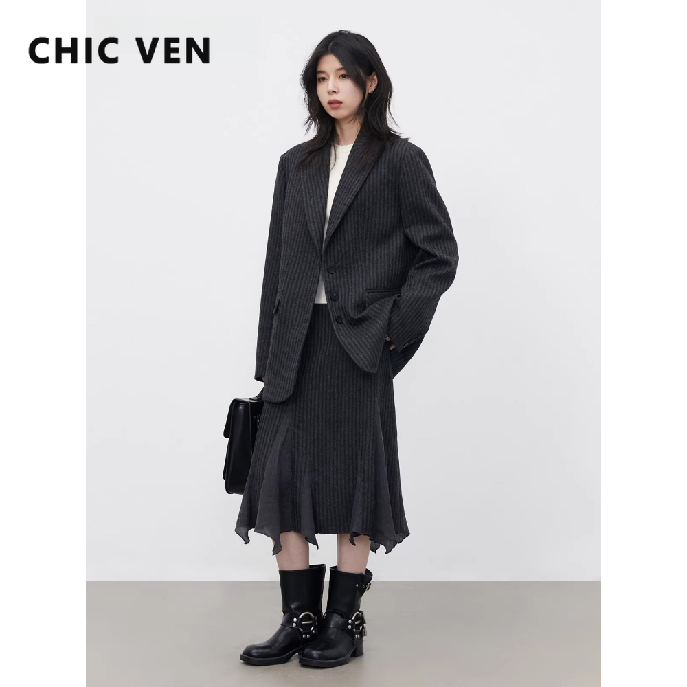 CHIC VEN Fashion Women Woolen  - Wool Blend Coat recension och pris