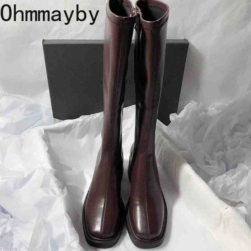 Vintage Thick Heel Women Knee  - Winter Clothing Korea recension och pris