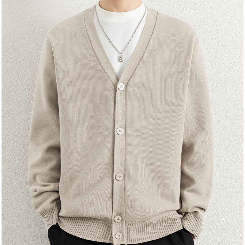 Men Button Sweaters Solid Colo - Wool Blend Coat recension och pris