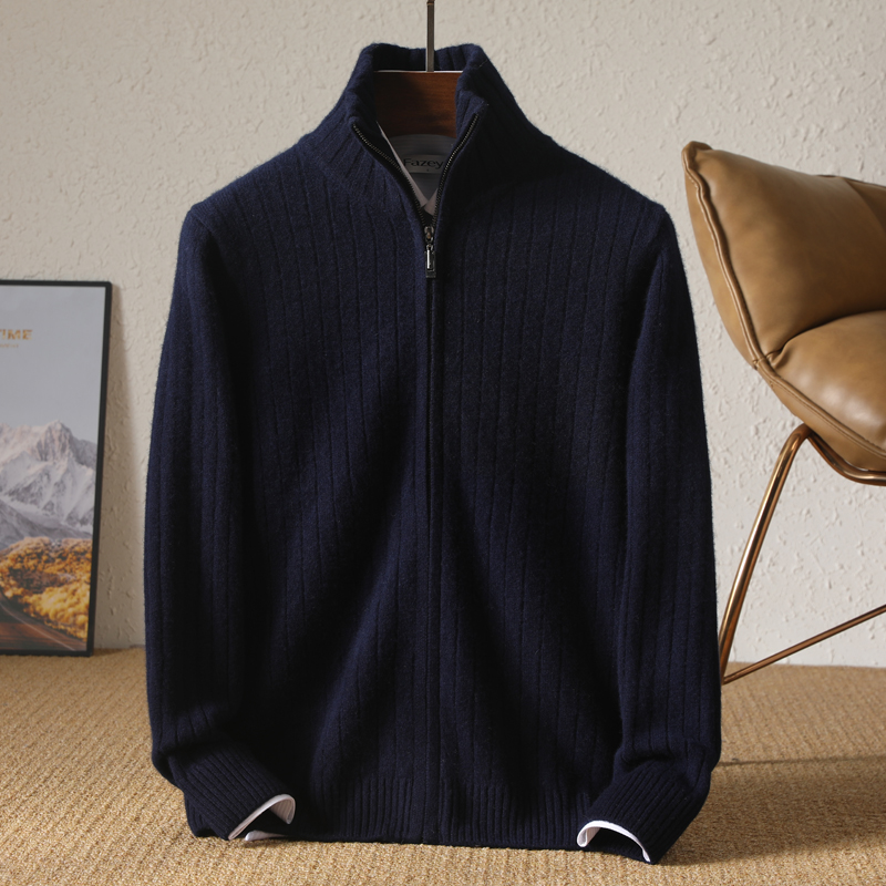Men 100% Merino Wool Stand-Up  - Wool Blend Coat recension och pris