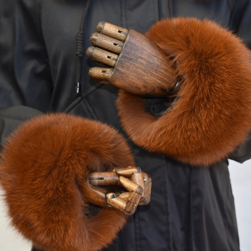 Fox Fur Cuffs For Women Whole  - Winter Clothing Color recension och pris