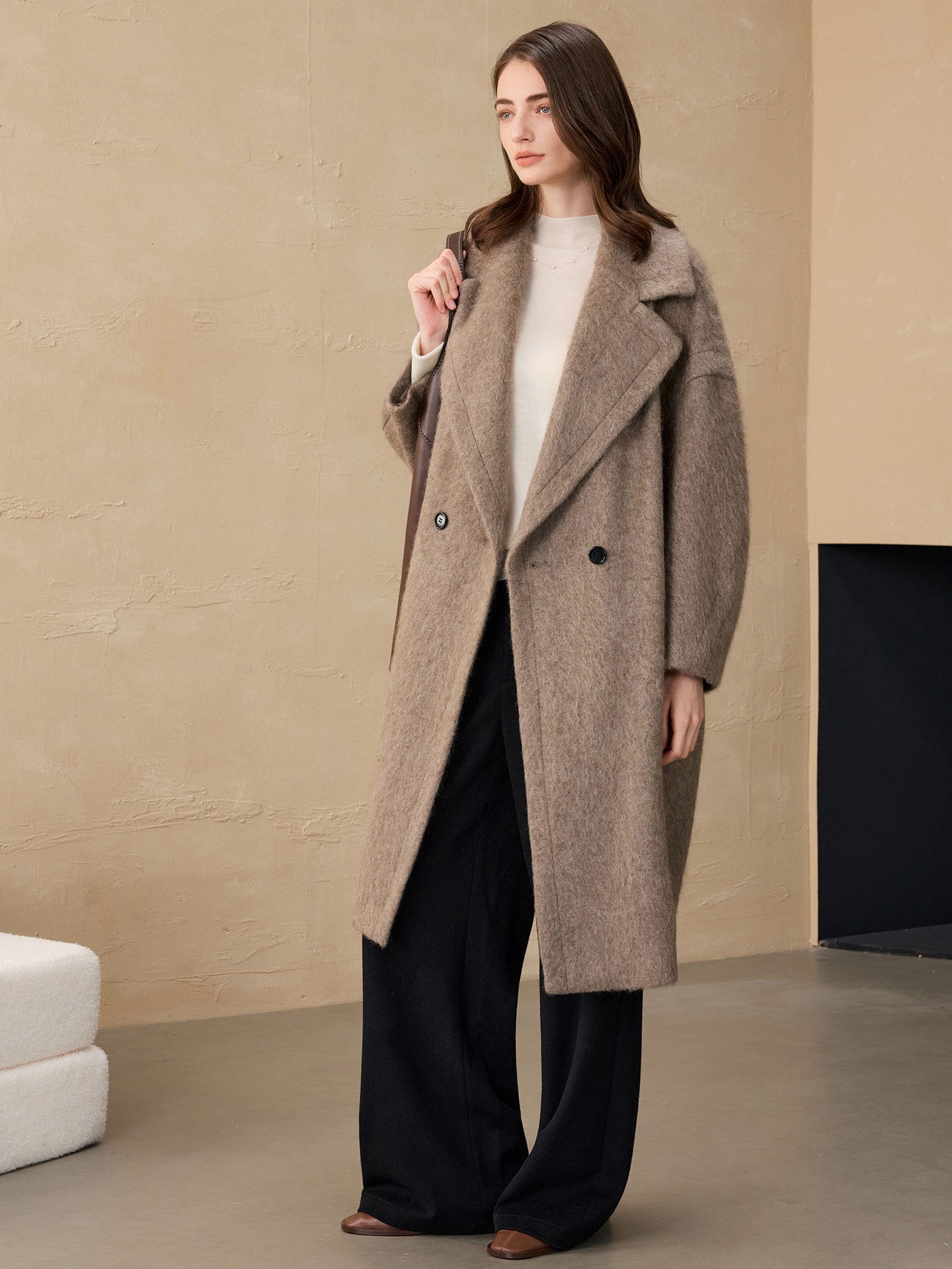 Allingentle Women's Blazer Woo - Wool Blend Coat recension och pris