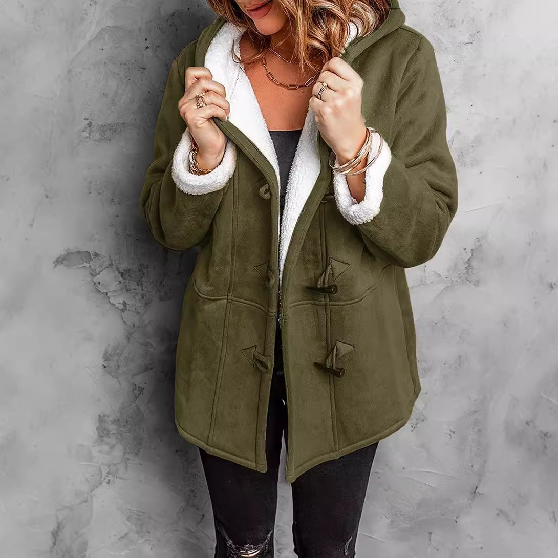 Coats Women Wool Thick Hooded  - Wool Blend Coat recension och pris
