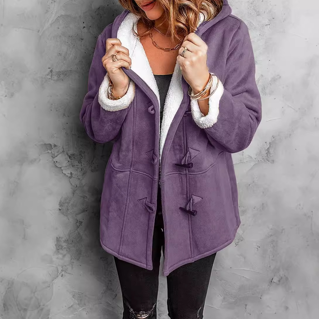 Coats Women Wool Thick Hooded  - Wool Blend Coat recension och pris