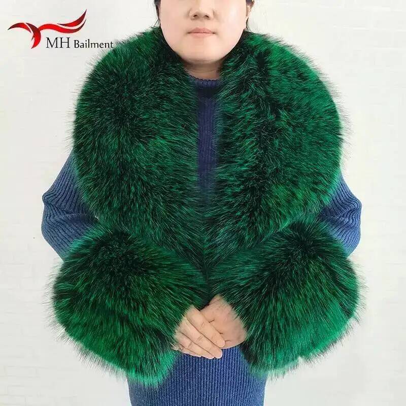 Large Women Faux Fox Fur Scarf - Winter Clothing Color recension och pris