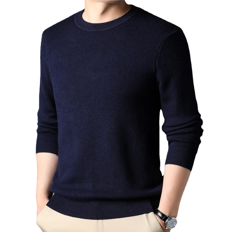 Men's Solid Color Knitted Pull - Wool Blend Coat recension och pris