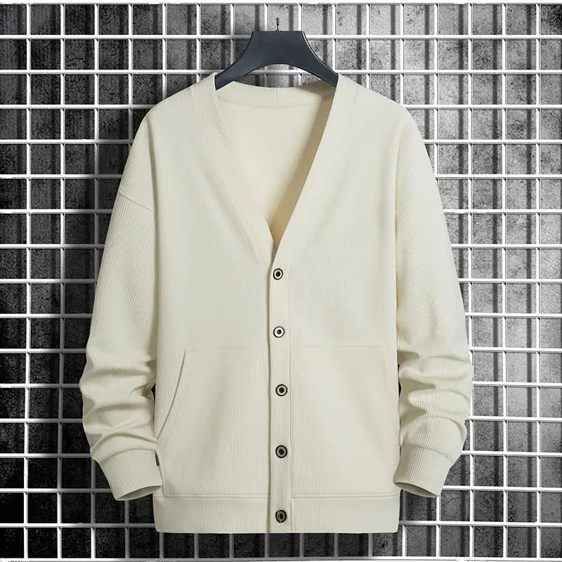 Knit Cardigan Men Korean Style - Wool Blend Coat recension och pris