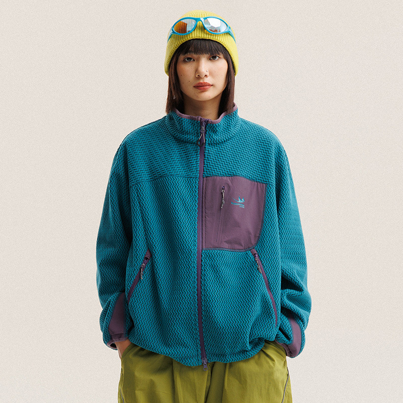 Autumn Winter Polar Fleece Wav - Wool Blend Coat recension och pris