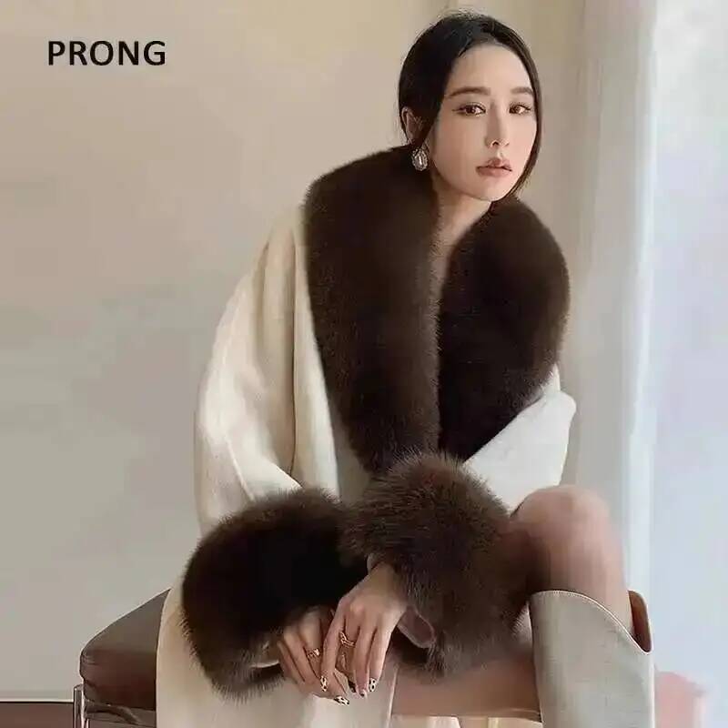 100% Real Fox Fur Collar Winte - Winter Wear Clothes recension och pris