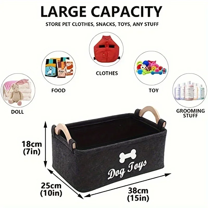 Felt pet toy box, dog toy box, - Winter Clothing Organizer recension och pris