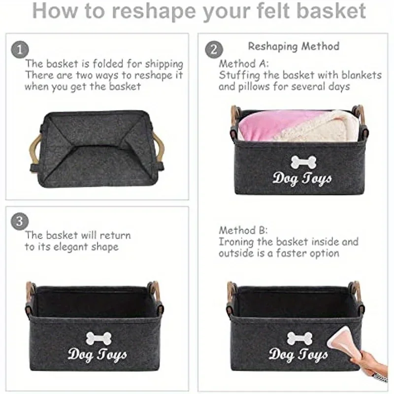 Felt pet toy box, dog toy box, - Winter Clothing Organizer recension och pris