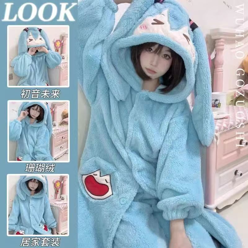 Miku Anime Pajamas Cute Winter - Winter Clothing Korea recension och pris