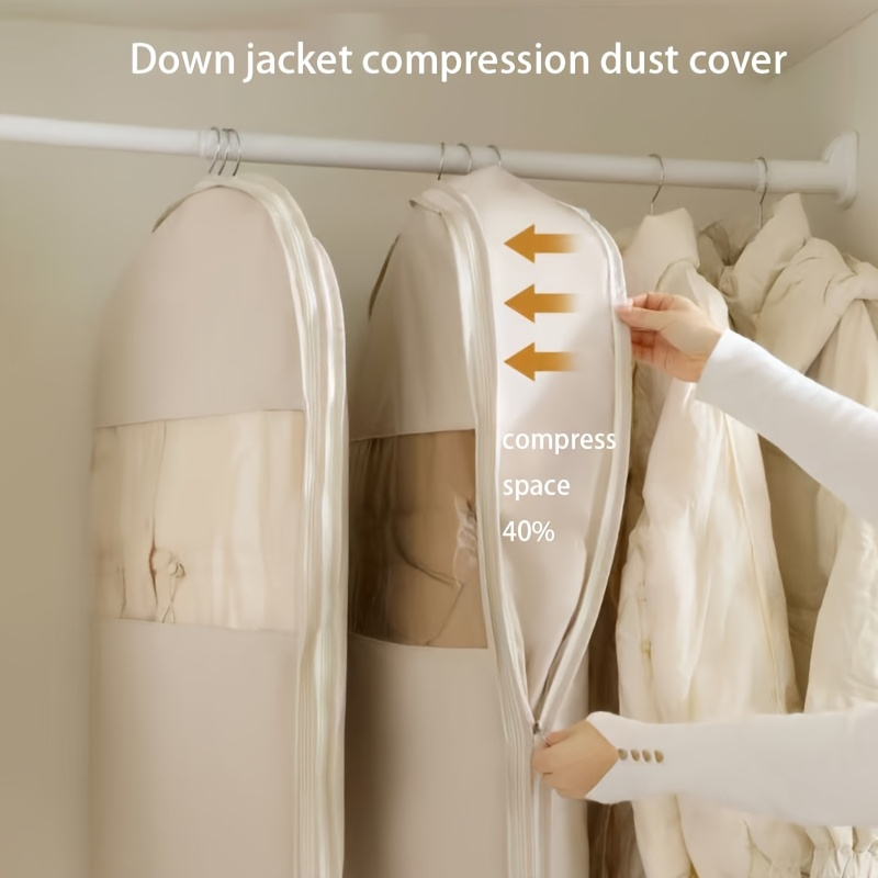 Beige Compression Hanging Bag, - Winter Clothing Organizer recension och pris
