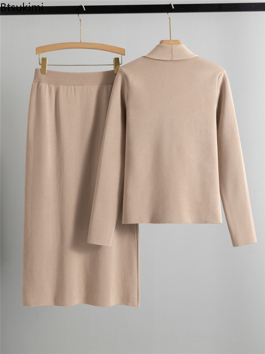 Autumn Winter Knitted Two-piec - Winter Clothing Color recension och pris