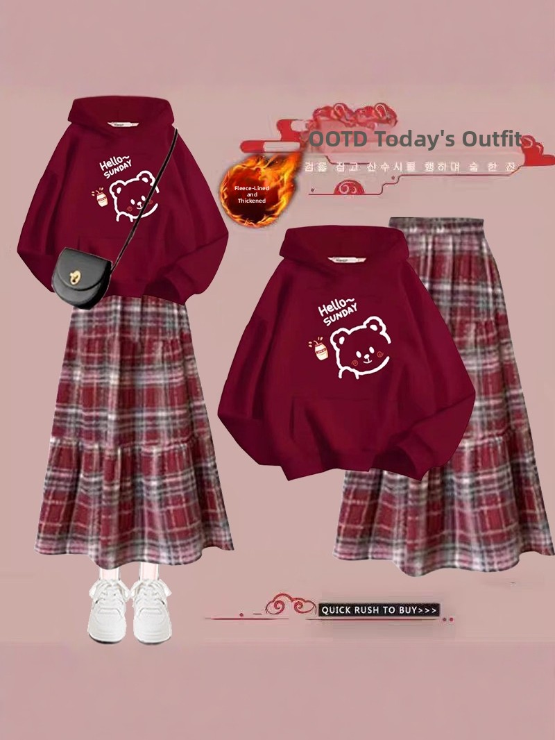 Red New Year Dress Set Long Wo - Clothing Style Winter recension och pris